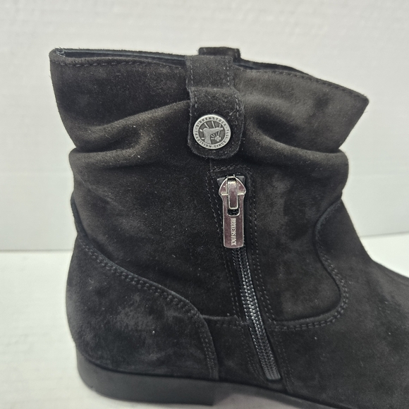 Birkenstock Sarnia Black Waxed Suede Chelsea Ankle Boots Size EU 36 narrow US 5 - Picture 9 of 13